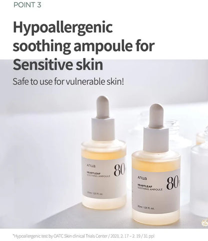[Anua] Heartleaf 80% Moisture Soothing Ampoule 30ml