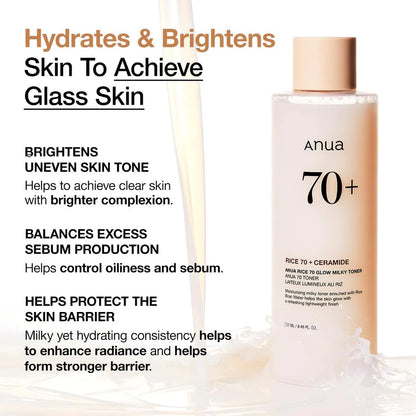 [Anua] Rice 70 Glow Milky Toner 250ml