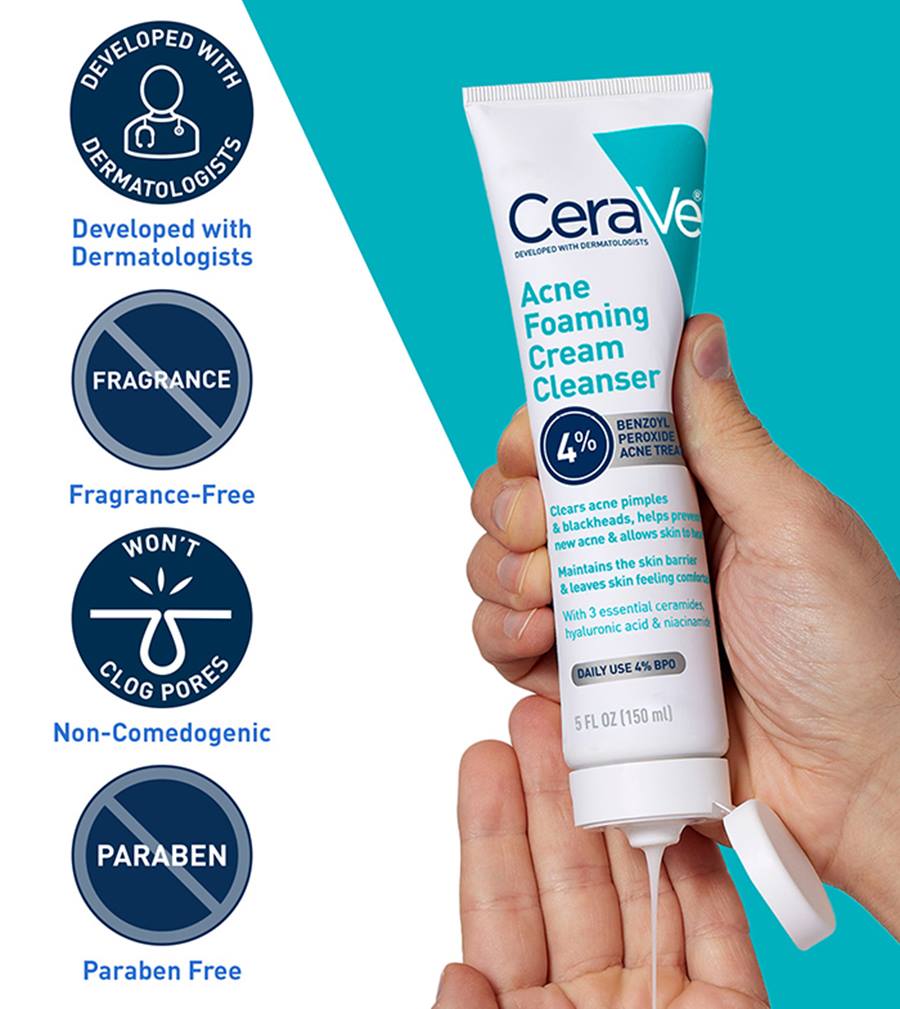[CeraVe] Acne Foaming Cream Wash