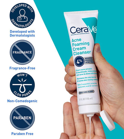 [CeraVe] Acne Foaming Cream Wash